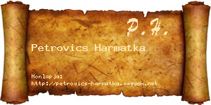 Petrovics Harmatka névjegykártya